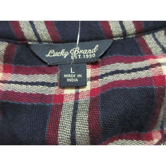 LUCKY BRAND DRESS PLAID W/DRAWSTRING WAIST SIZE LARGE - Picture 6 of 6